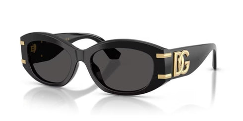 DOLCE & GABBANADolce & Gabbana DG4438 501/87 Unisex Square Sunglasses - Black Frame, Dark Gray LensesEYEWEAREcecile