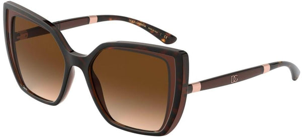 DOLCE & GABBANADolce & Gabbana DG Monogram DG 6138 Women's Sunglasses - Brown Acetate, 55mmEYEWEAREcecile
