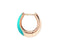 DODODoDo DHC3006RONDETURAG Washer Earring - 9K Rose Gold, Turquoise EnamelJEWELRYEcecile