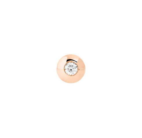 DODODoDo Bollicine Stud Earrings DHC4002BOLLIDB09R - 9K Rose Gold with White DiamondsJEWELRYEcecile