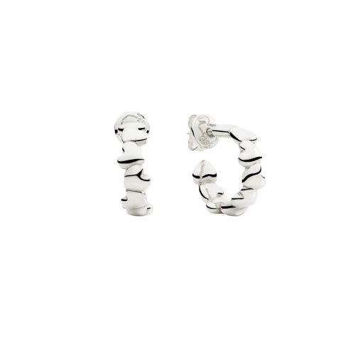 DODODoDo Silver Heart Hoop Earrings DOC5000HEART000AG – 925 Sterling SilverJEWELRYEcecile