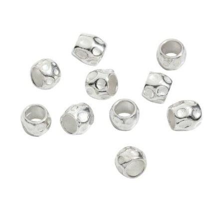 DODODoDo Granelli Silver Components DUB4002GRA10000AG – Set of 10 Sterling Silver BeadsJEWELRYEcecile