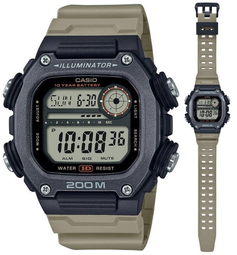 CASIO & VINTAGECasio DW - 291HX - 5AVDF Men's Digital Watch - Olive Green Resin Band, 200M Water ResistanceWATCHESEcecile