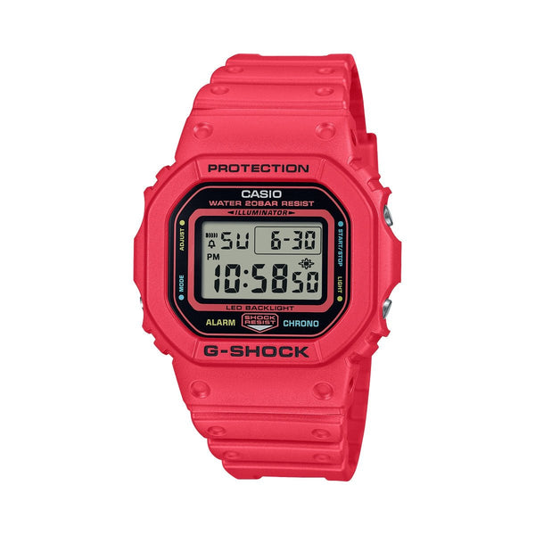 CASIO G - SHOCKCasio G - SHOCK DW - 5600EP - 4ER Men's Digital Watch - Red Resin StrapWATCHESEcecile