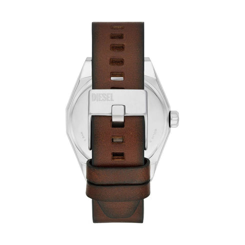 DIESELDiesel DZ2174 Scraper Men's Watch – Blue Dial, Brown Leather Strap, 43mmWATCHESEcecile