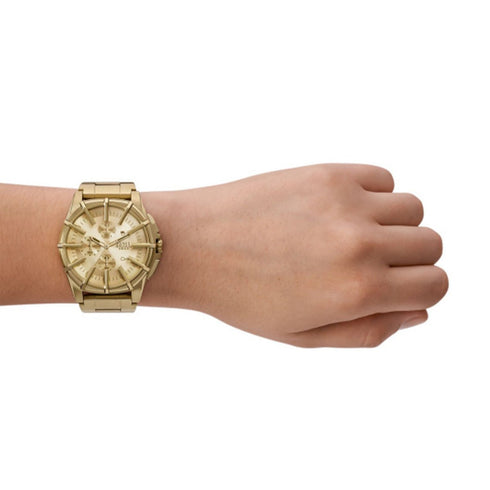 DIESELDiesel DZ4659 Framed Chronograph Watch – Gold - Tone Stainless Steel, 44mmWATCHESEcecile