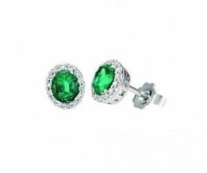 RECARLORecarlo E33CC251_SM 18K White Gold Emerald and Diamond EarringsJEWELRYEcecile