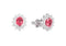 RECARLORecarlo Camelia E77CC001/RB Women's Earrings - 18K White Gold, Oval Rubies, Diamond HaloJEWELRYEcecile
