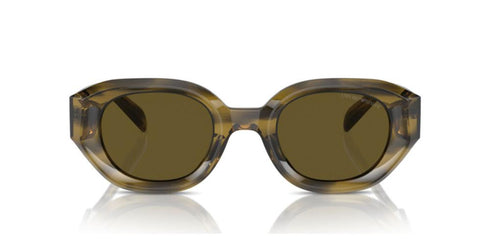 EMPORIO ARMANIEmporio Armani EA4230U 614873 Men's Sunglasses - Shiny Striped Green Frame, Dark Brown Lenses, 48mmEYEWEAREcecile