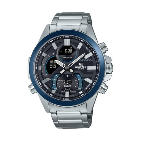 CASIO EDIFICECasio Edifice ECB - 30DB - 1AEF Men's Bluetooth Chronograph Watch with Stainless Steel BraceletWATCHESEcecile