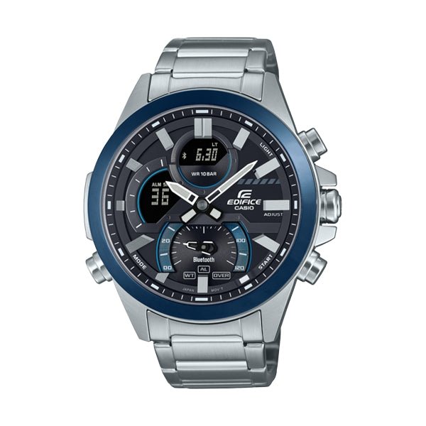 CASIO EDIFICECasio Edifice ECB - 30DB - 1AEF Men's Bluetooth Chronograph Watch with Stainless Steel BraceletWATCHESEcecile