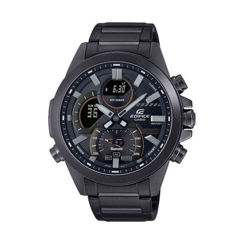 CASIO EDIFICECasio Edifice ECB - 30DC - 1AEF Men's Watch - Black Dial, Black Stainless Steel BandWATCHESEcecile