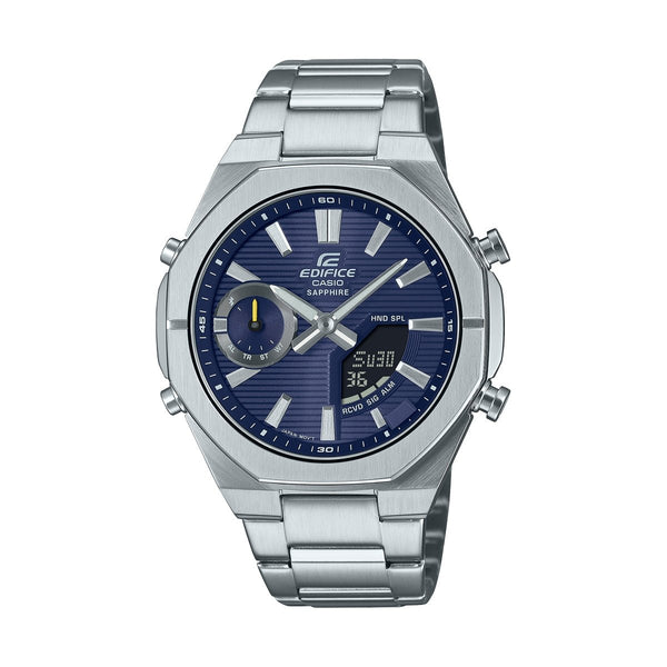 CASIO EDIFICECasio Edifice ECB - S10D - 2AEF Men's Solar - Powered Bluetooth Watch - Stainless Steel, Blue DialWATCHESEcecile