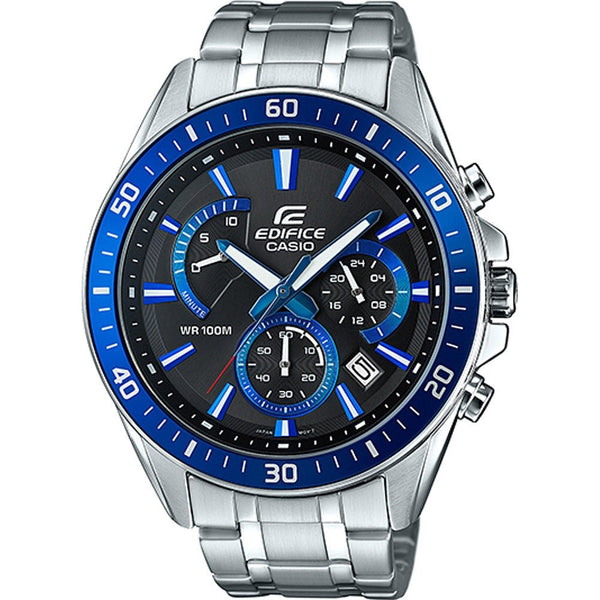 CASIO EDIFICECasio Edifice EFR - 552D - 1A2VUEF Men's Chronograph Watch – Black Dial with Blue Accents, Stainless Steel BraceletWATCHESEcecile