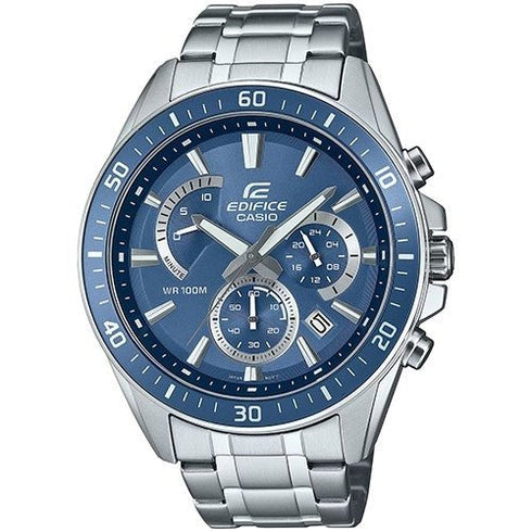 CASIO EDIFICECasio Edifice EFR - 552D - 2AVUEF Men's Stainless Steel Chronograph Watch with Blue DialWATCHESEcecile