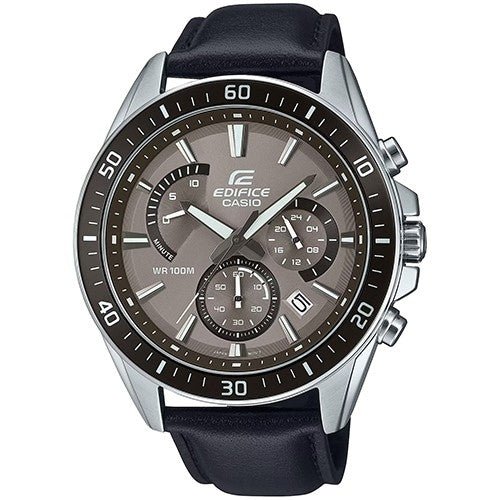 CASIO EDIFICECasio Edifice EFR - 552L - 5AVUEF Men's Chronograph Watch with Brown Dial and Leather StrapWATCHESEcecile