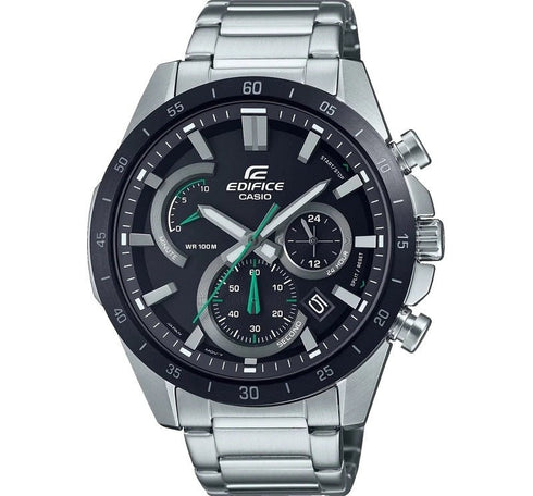 CASIO EDIFICECasio Edifice EFR - 573DB - 1AVUEF Men's Chronograph Watch - Stainless Steel, Black DialWATCHESEcecile
