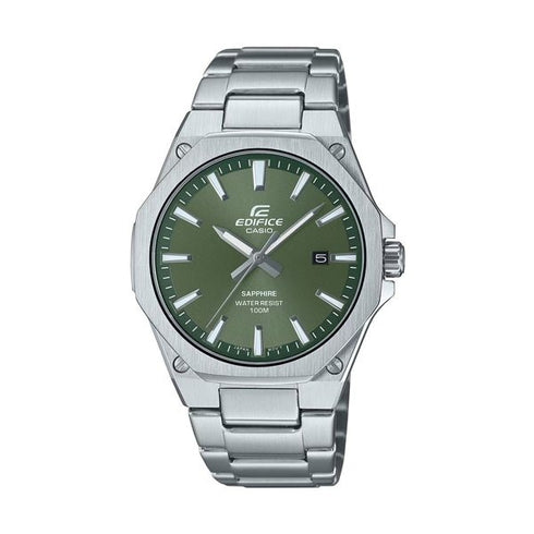 CASIO & VINTAGECasio Edifice EFR - S108D - 3AVUEF Men's Analog Watch - 44.8mm Green Dial, Stainless Steel BraceletWATCHESEcecile