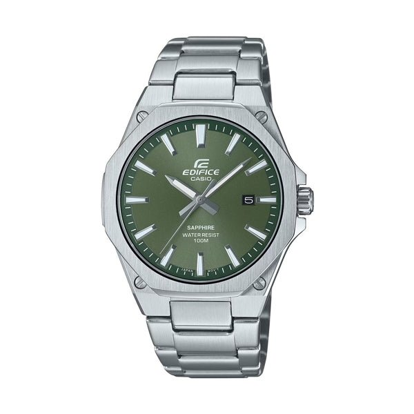 CASIO & VINTAGECasio Edifice EFR - S108D - 3AVUEF Men's Analog Watch - 44.8mm Green Dial, Stainless Steel BraceletWATCHESEcecile