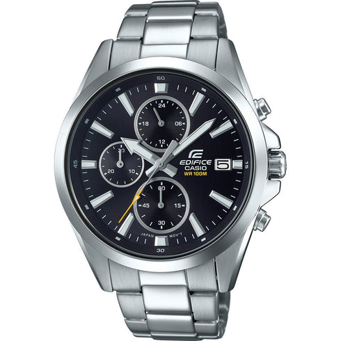 CASIO EDIFICECasio Edifice EFV - 560D - 1AVUEF Men's Stainless Steel Chronograph Watch with Black DialWATCHESEcecile