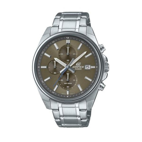 CASIO EDIFICECasio Edifice EFV - 610D - 5CVUEF Men's Stainless Steel Chronograph Watch with Brown DialWATCHESEcecile