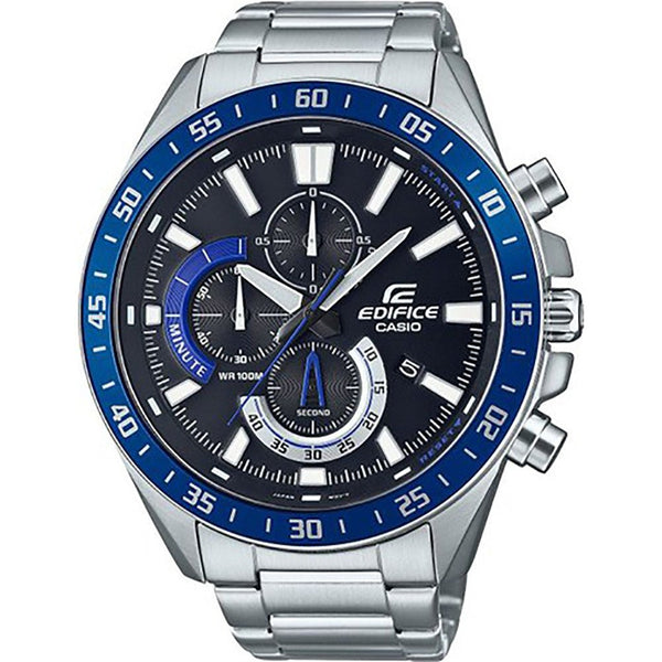 CASIO EDIFICECasio Edifice EFV - 620D - 1A2VUEF Men's Stainless Steel Chronograph Watch with Black DialWATCHESEcecile
