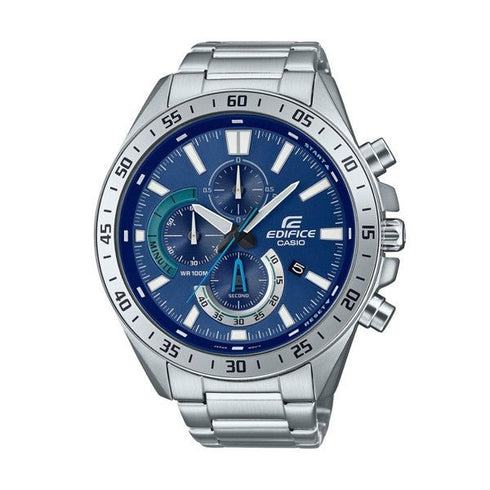 CASIO EDIFICECasio Edifice EFV - 620D - 2AVUEF Men's Stainless Steel Chronograph Watch with Blue DialWATCHESEcecile