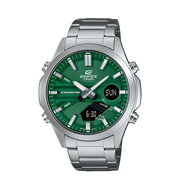 CASIO EDIFICECasio Edifice EFV - C120D - 3AEF Men's Analog - Digital Watch - Green Dial, Stainless Steel BraceletWATCHESEcecile