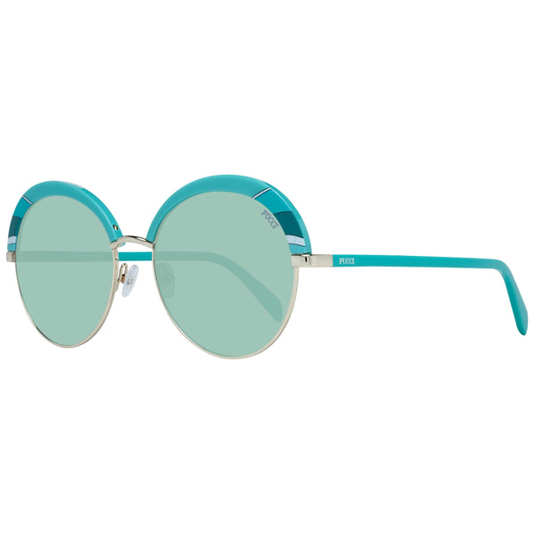 EMILIO PUCCIEmilio Pucci EP0102 5789P Women's Sunglasses - Turquoise Frame, Green LensesEYEWEAREcecile