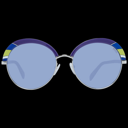 EMILIO PUCCIEmilio Pucci EP0102 5792W Women's Round Sunglasses – Purple Frame, Blue Gradient Lenses, Ø 57mmEYEWEAREcecile