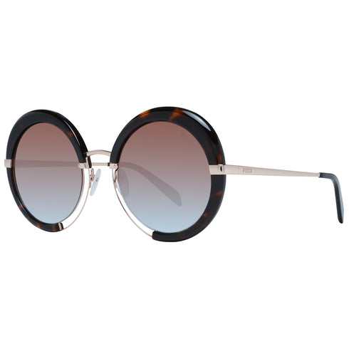 EMILIO PUCCIEmilio Pucci EP0114 5452G Women's Round Sunglasses – Dark Havana Frame, Brown Gradient Lenses, Ø 54mmEYEWEAREcecile