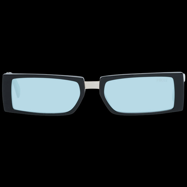 EMILIO PUCCIEmilio Pucci EP0126 5301N Women's Rectangular Sunglasses – Black Acetate Frame, Turquoise Lenses, Ø 53mmEYEWEAREcecile