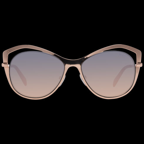 EMILIO PUCCIEmilio Pucci EP0130 5628B Women's Cat - Eye Sunglasses – Shiny Pink/Gold Frame, Gray Gradient Lenses, Ø 56mmEYEWEAREcecile