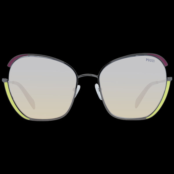 EMILIO PUCCIEmilio Pucci EP0131 5808F Women's Butterfly Sunglasses – Gunmetal Frame, Multicolor Gradient Lenses, Ø 58mmEYEWEAREcecile