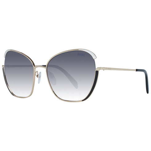 EMILIO PUCCIEmilio Pucci EP0131 5828B Women's Butterfly Sunglasses – Gold Metal Frame, Gray Gradient Lenses, Ø 58mmEYEWEAREcecile