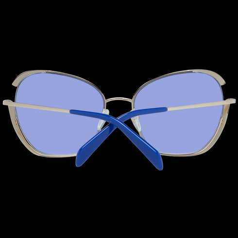 EMILIO PUCCIEmilio Pucci EP0131 5828W Women's Butterfly Sunglasses – Gold Metal Frame, Blue Gradient Lenses, Ø 58mmEYEWEAREcecile