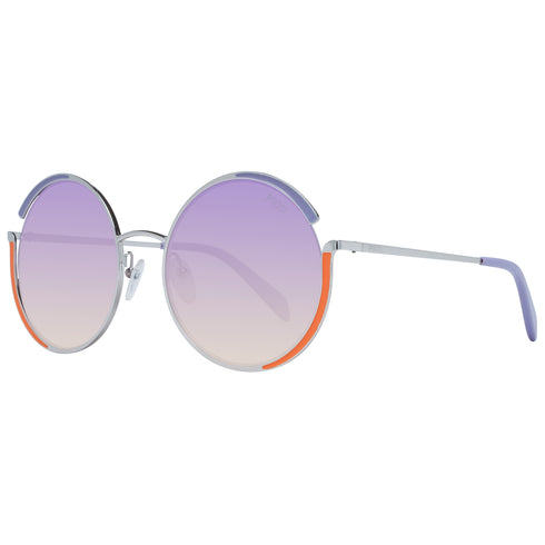 EMILIO PUCCIEmilio Pucci EP0132 5616T Women's Round Sunglasses – Silver Frame, Purple Gradient Lenses, Ø 56mmEYEWEAREcecile