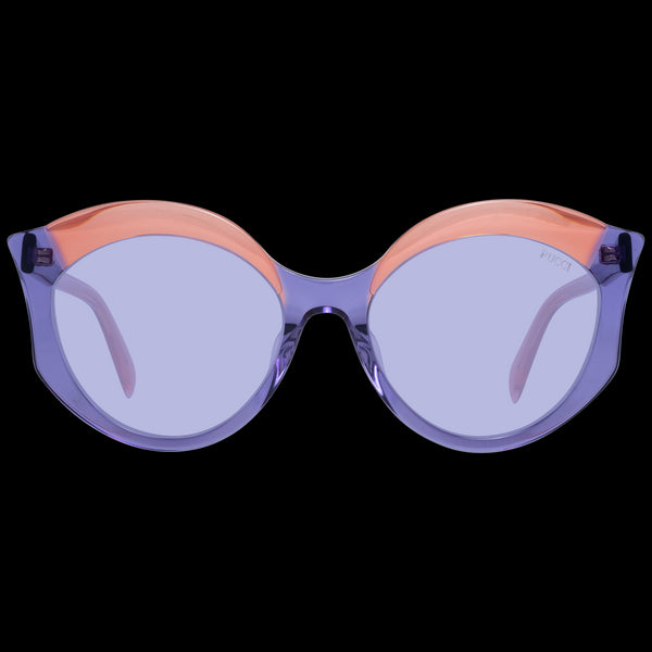 EMILIO PUCCIEmilio Pucci EP0146 5683Y Women's Round Sunglasses – Violet/Orange Frame, Violet Lenses, Ø 56mmEYEWEAREcecile