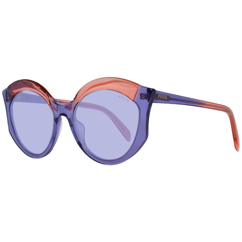 EMILIO PUCCIEmilio Pucci EP0146 5683Y Women's Round Sunglasses – Violet/Orange Frame, Violet Lenses, Ø 56mmEYEWEAREcecile