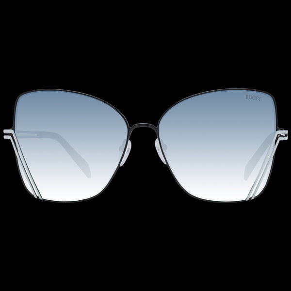 EMILIO PUCCIEmilio Pucci EP0179 5905B Women's Butterfly Sunglasses – Shiny Black Frame, Gradient Smoke to Azure LensesEYEWEAREcecile