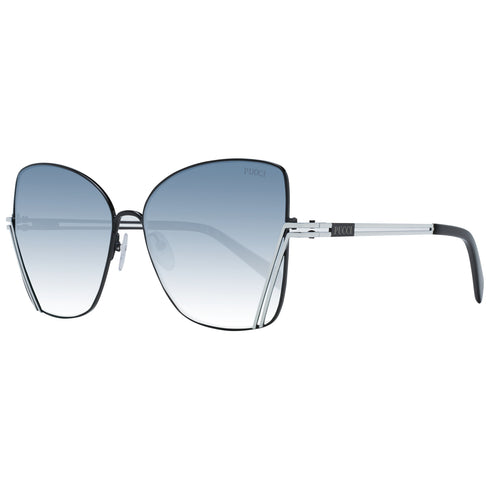 EMILIO PUCCIEmilio Pucci EP0179 5905B Women's Butterfly Sunglasses – Shiny Black Frame, Gradient Smoke to Azure LensesEYEWEAREcecile