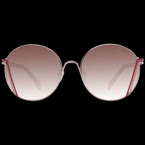 EMILIO PUCCIEmilio Pucci EP0180 5828F Women's Round Sunglasses – Shiny Rose Gold Frame, Gradient Brown LensesEYEWEAREcecile
