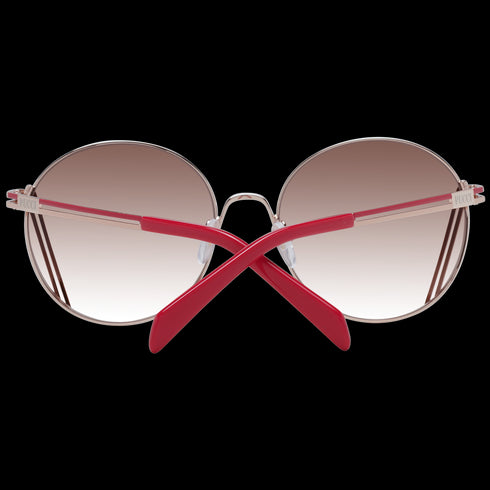 EMILIO PUCCIEmilio Pucci EP0180 5828F Women's Round Sunglasses – Shiny Rose Gold Frame, Gradient Brown LensesEYEWEAREcecile