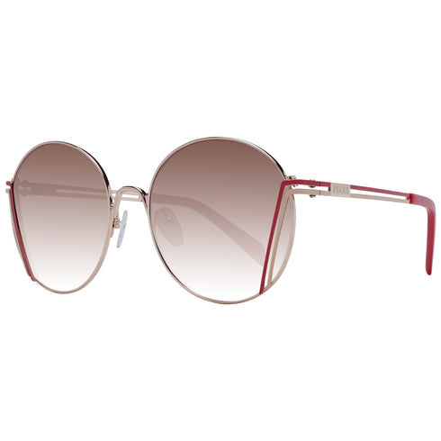 EMILIO PUCCIEmilio Pucci EP0180 5828F Women's Round Sunglasses – Shiny Rose Gold Frame, Gradient Brown LensesEYEWEAREcecile