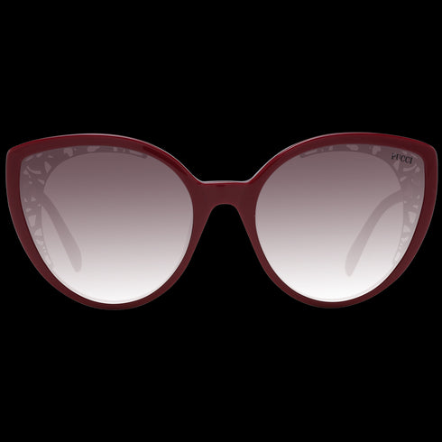 EMILIO PUCCIEmilio Pucci EP0182 5866T Women's Butterfly Sunglasses – Red Frame, Burgundy Gradient LensesEYEWEAREcecile