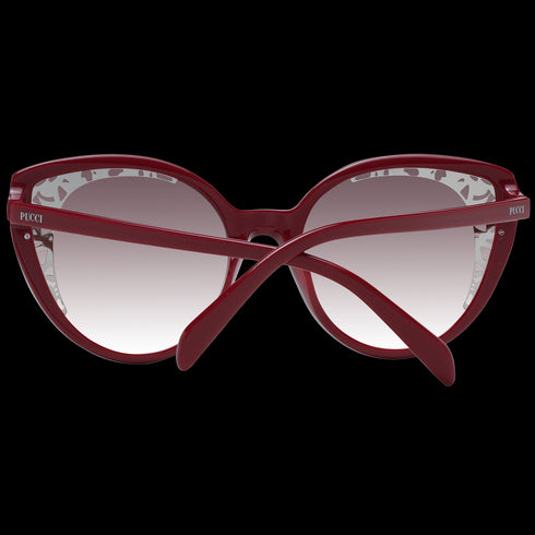 EMILIO PUCCIEmilio Pucci EP0182 5866T Women's Butterfly Sunglasses – Red Frame, Burgundy Gradient LensesEYEWEAREcecile