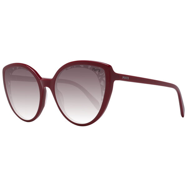 EMILIO PUCCIEmilio Pucci EP0182 5866T Women's Butterfly Sunglasses – Red Frame, Burgundy Gradient LensesEYEWEAREcecile