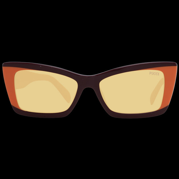 EMILIO PUCCIEmilio Pucci EP0205 5471E Women's Geometric Sunglasses – Red Frame, Brown LensesEYEWEAREcecile