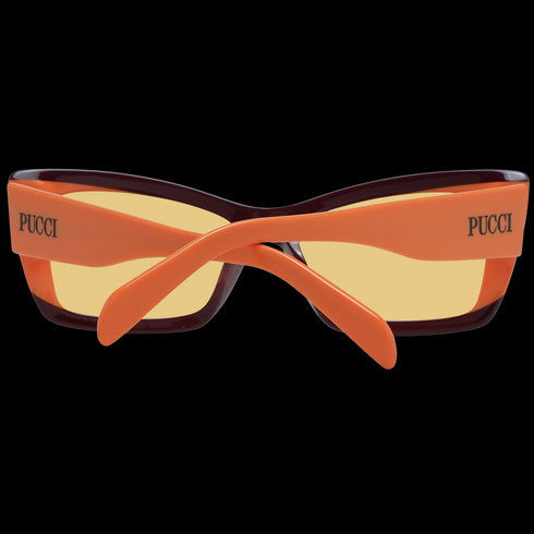EMILIO PUCCIEmilio Pucci EP0205 5471E Women's Geometric Sunglasses – Red Frame, Brown LensesEYEWEAREcecile