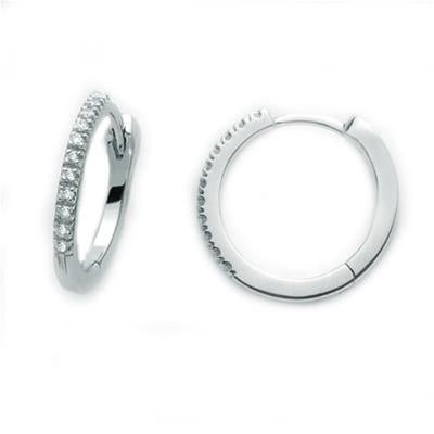 MILUNAMiluna ERD2334 Women's Earrings - 18K White Gold with DiamondsJEWELRYEcecile